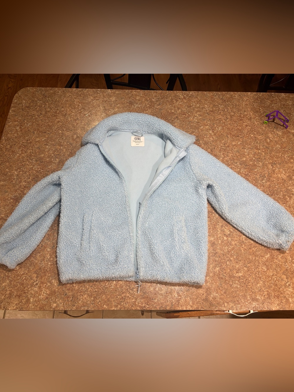 Athleta Girl Light Blue Sherpa Hoodie